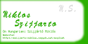 miklos szijjarto business card